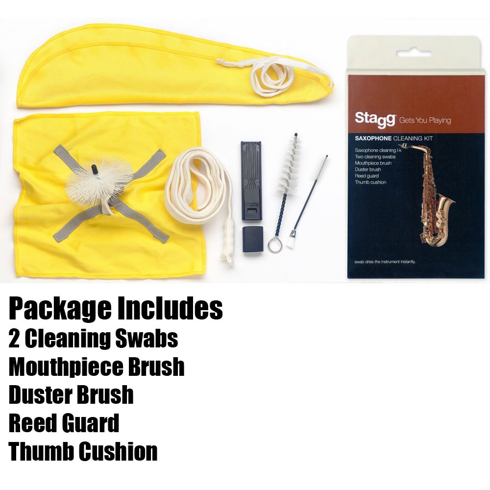 Stagg SCKPROAS Saxophone Cleaning Maintenance Kit with Swab, Brush